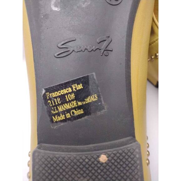 Seven7 Womens Francesca Loafer Flat Shoes Beige Slip On Cushioned Studded 10 - Picture 4 of 9